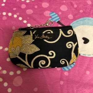 Vera Bradley Black and Yellow Floral Cosmetic Case